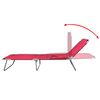 vidaXL Tumbona plegable de acero con recubrimiento polvo rojo