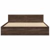 vidaXL Cama con cabecero madera ingenier&iacute;a marr&oacute;n roble 200x200 cm