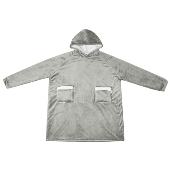 vidaXL Sudadera manta Gris 112 x 94 cm Forro Polar y Franela
