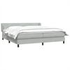 vidaXL Cama box spring con colchones terciopelo gris claro 200x220 cm