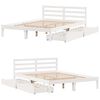 vidaXL Estructura de cama sin colchón madera maciza blanca 120x190 cm
