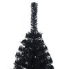 vidaXL Medio &aacute;rbol de Navidad artificial con soporte PVC negro 120 cm