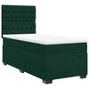 vidaXL Cama box spring con colch&oacute;n terciopelo verde oscuro 90x190 cm