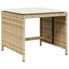vidaXL Set comedor de jard&iacute;n 9 pzas con cojines rat&aacute;n sint&eacute;tico beige