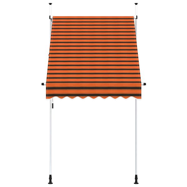 vidaXL Toldo manual retráctil naranja y marrón 150 cm
