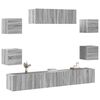 vidaXL Set de muebles para TV 7 pzas madera contrachapada gris Sonoma