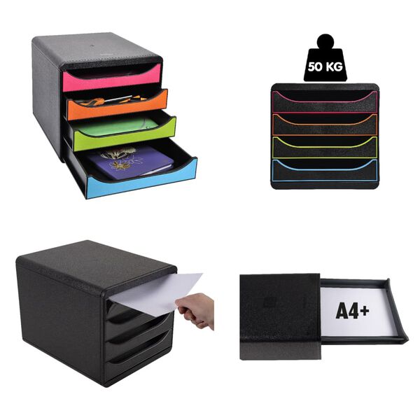 Exacompta Set cajones de escritorio 1928 Climate Neutral con 4 cajones