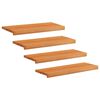 vidaXL Alfombras para escalones 4 uds. 70 x 30 x 2 cm Marr&oacute;n Claro