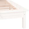 vidaXL Estructura cama LED sin colch&oacute;n madera maciza blanco 200x200 cm