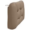 vidaXL Cabecero de cama acolchado Hvar cuero sint&eacute;tico capuchino 140 cm