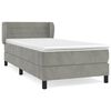 vidaXL Cama box spring con colch&oacute;n terciopelo gris oscuro 90x200 cm