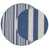 vidaXL Alfombra para interior y exterior OLITE Natural y azul marino