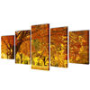 vidaXL Set decorativo de lienzos para la pared bosque arces 200 x 100 cm