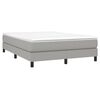vidaXL Estructura de cama con somier tela gris claro 140x200 cm