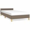 vidaXL Estructura de cama sin colch&oacute;n tela gris taupe 100x200 cm