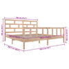 vidaXL Estructura de cama madera maciza de pino 180x200 cm
