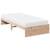 vidaXL Sofá cama con colchón madera maciza de pino 80x200 cm