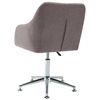 vidaXL Silla de comedor giratoria tela gris taupe