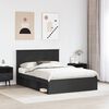 vidaXL Estructura de cama Negro 140 x 200 cm Madera de pino macizo