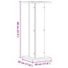 vidaXL Soportes altavoces 2 uds madera roble ahumado 30x30x80 cm