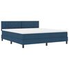 vidaXL Cama tipo Box Spring con colch&oacute;n Azul 180 x 200 cm tela