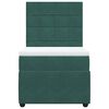 vidaXL Cama box spring con colch&oacute;n terciopelo verde oscuro 100x200 cm