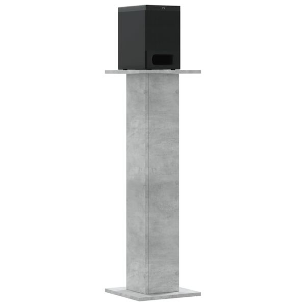 vidaXL Soportes altavoces 2 uds madera gris hormigón 30x30x95 cm