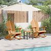 vidaXL Silla mecedora Adirondack 2 pcs Marr&oacute;n 100 x 77 x 99 cm