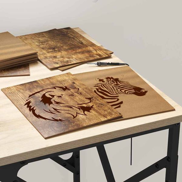 vidaXL Paneles Decorativos 50 pcs Roble ahumado 15 x 21 x 0.27 cm