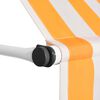 vidaXL Toldo manual retr&aacute;ctil 150 cm naranja y blanco a rayas