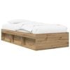 vidaXL Estructura de cama con almacenamiento Roble artisan 80 x 200 cm