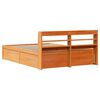 vidaXL Estructura cama con cabecero madera pino marr&oacute;n cera 140x200 cm