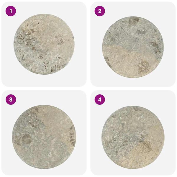 vidaXL Tablero para mesa m&aacute;rmol gris &Oslash;50x2,5 cm