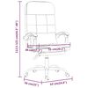 vidaXL Silla de oficina reclinable masaje cuero sint&eacute;tico color crema