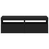 vidaXL Muebles de TV con luces LED 2 uds negro 60x35x40 cm