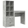 vidaXL Escritorio Gris Concreto 115,5 x 40 x 127 cm 2 uds.