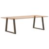 vidaXL Patas para mesa de comedor en forma de V (2 unidades, acero natural, 70 x 72-73,3 cm)