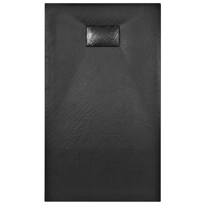 vidaXL Plato de ducha SMC negro 120x70 cm