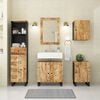 vidaXL Conjunto de muebles de baño 5 piezas madera maciza de mango