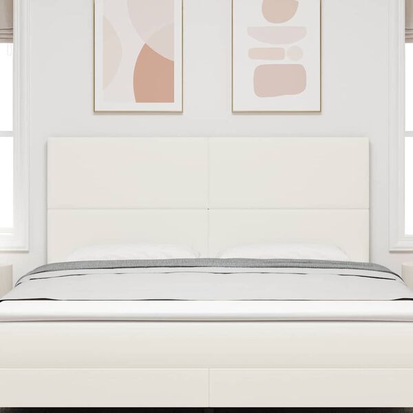 vidaXL Cabecero con cabecera Crema 180 cm Cuero sint&eacute;tico