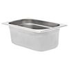 vidaXL Bandejas Gastronorm 8 unidades GN 1/4 100 mm acero inoxidable