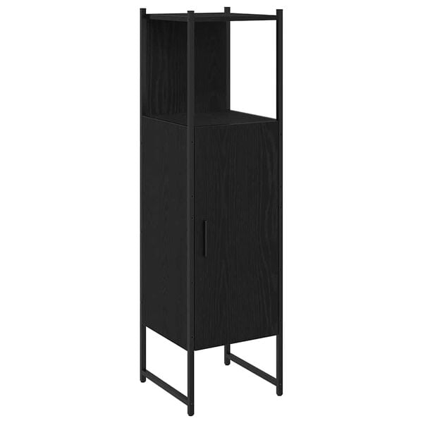 vidaXL Juego de muebles de ba&ntilde;o Roble Negro 33 x 33 x 120,5 cm