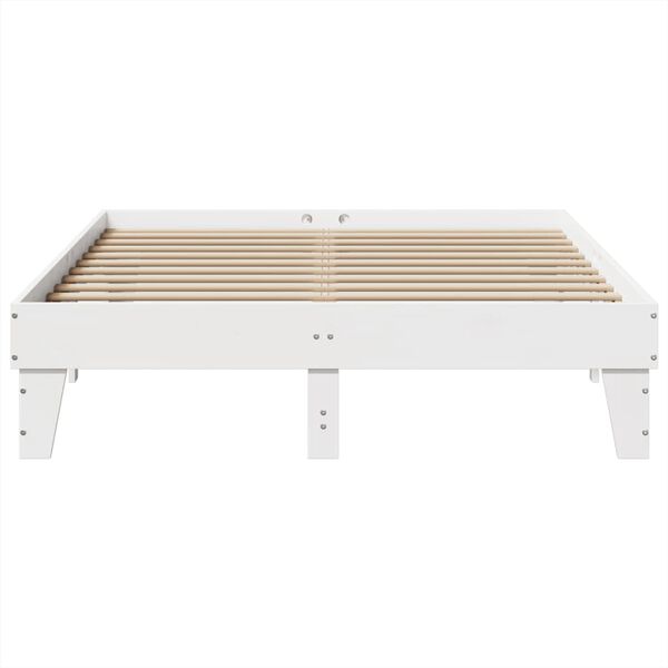 vidaXL Estructura de cama sin colch&oacute;n madera maciza de pino 160x200 cm