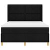 vidaXL Cama tipo Box Spring con colch&oacute;n Negro 140 x 190 cm tela
