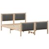vidaXL Estructura de cama Negro y gris oscuro 140 x 200 cm