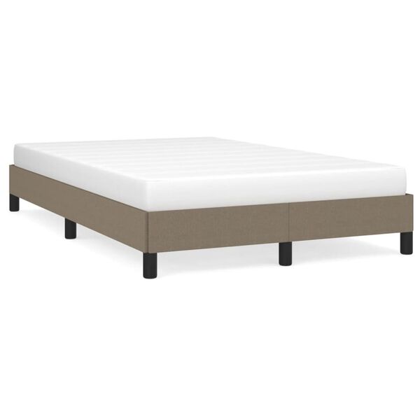 vidaXL Estructura de cama sin colchón tela gris taupe 120x190 cm