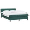 vidaXL Cama box spring con colch&oacute;n terciopelo verde oscuro 140x220 cm
