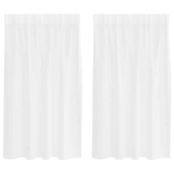 vidaXL Cortina de Voilé con cortinas 2 pcs 140 x 140 cm Poliéster