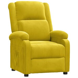 vidaXL Sill&oacute;n reclinable terciopelo amarillo