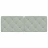 vidaXL Cabecero de cama acolchado terciopelo gris claro 140 cm